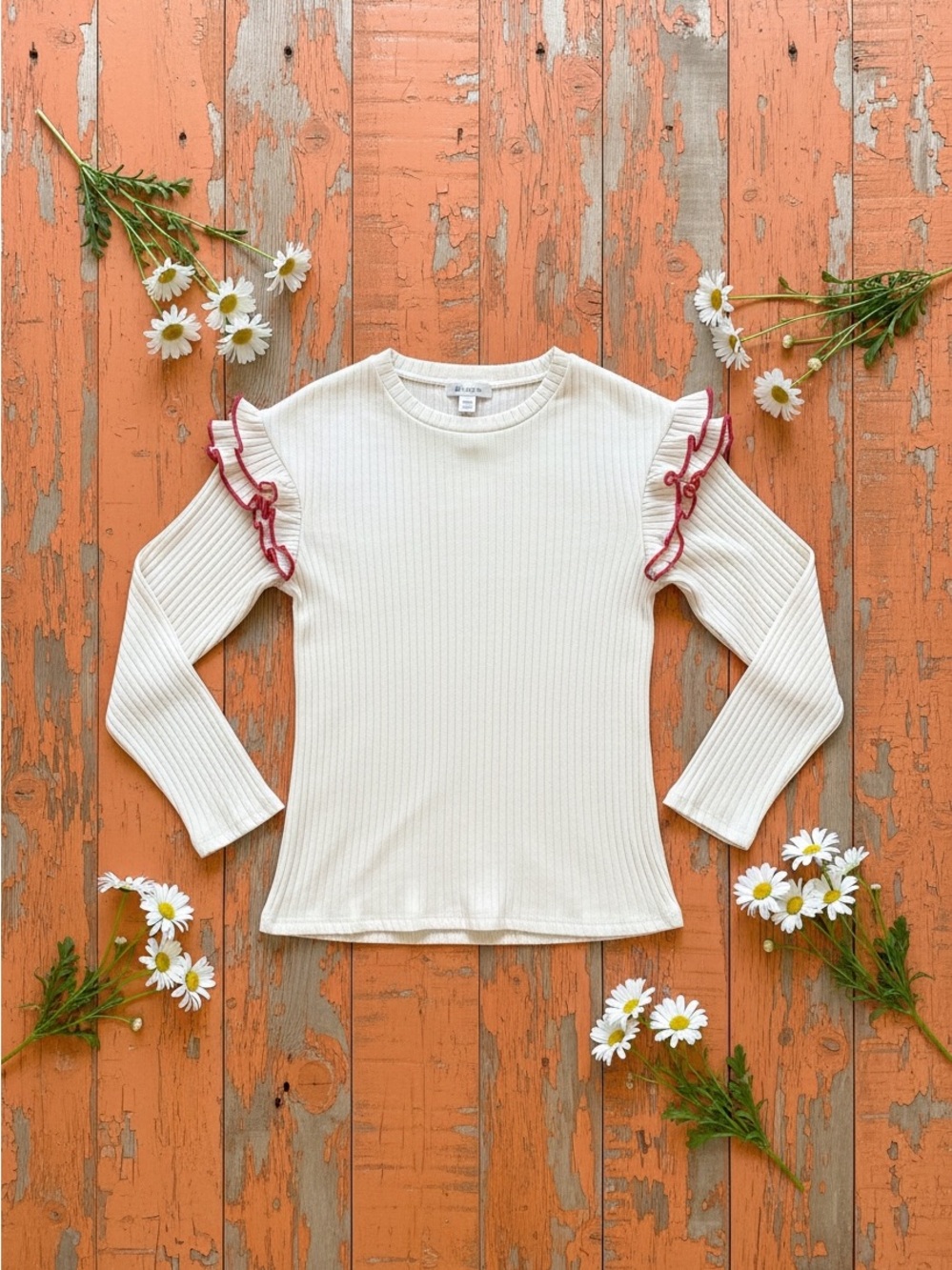 Zara cream and ruffles top
4/4